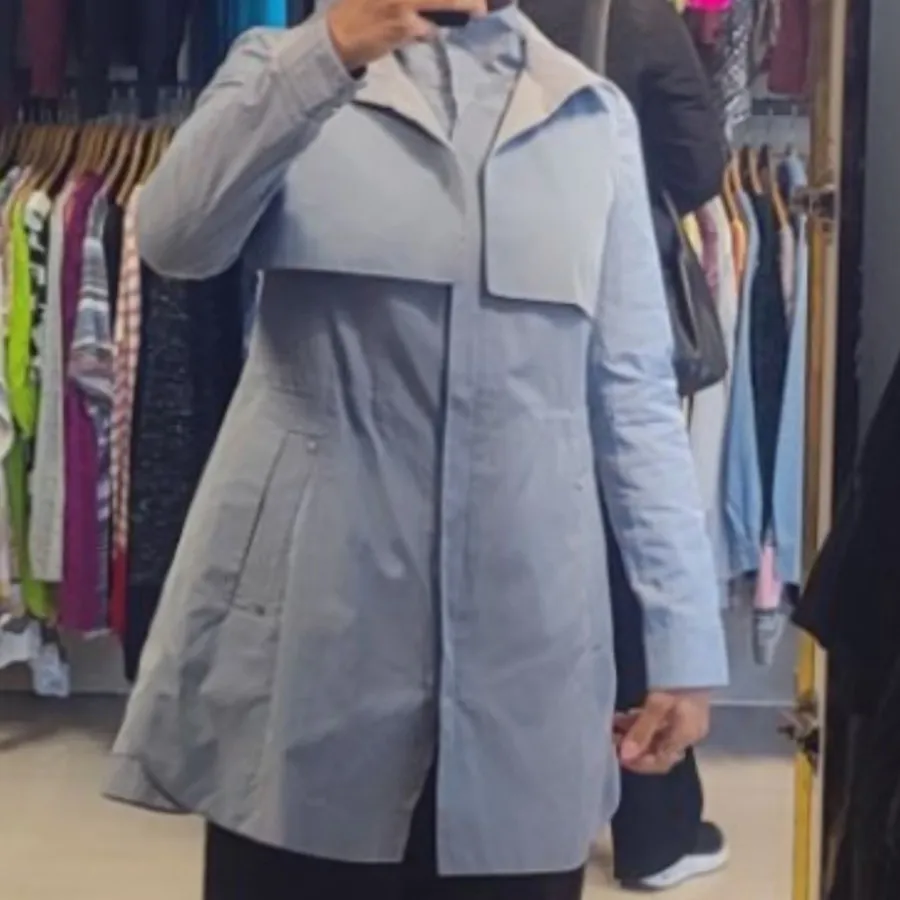 مانتو بارانی آبی