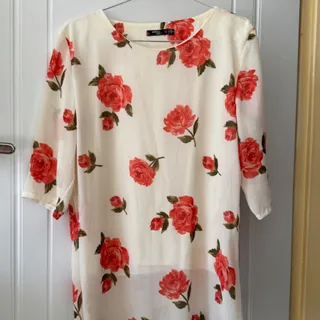 شومیز حریر کرپ‌گلدار