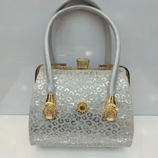 کیف مجلسی نقره ای اکلیلی