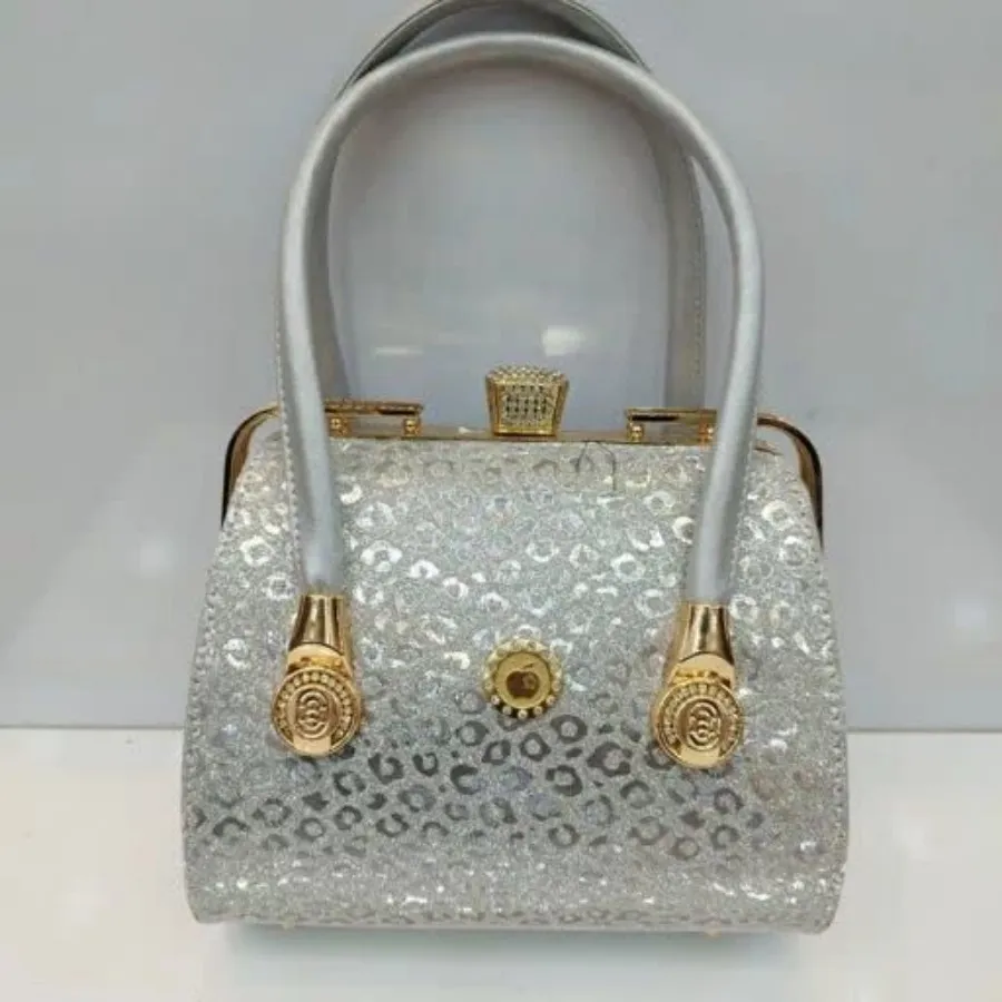 کیف مجلسی نقره ای اکلیلی