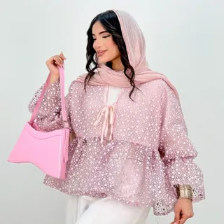 مانتو عروسکی صورتی زنانه