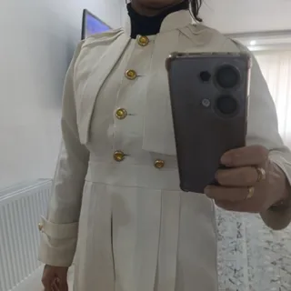 مانتو سفید شیری