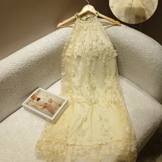 پیراهن تور گل برجسته