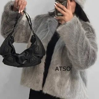 پالتو کت خز طوسی