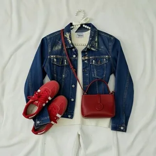 کت جین با دیزاین طلایی