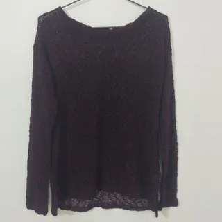 بلوز .شومیز بافت زرشکی