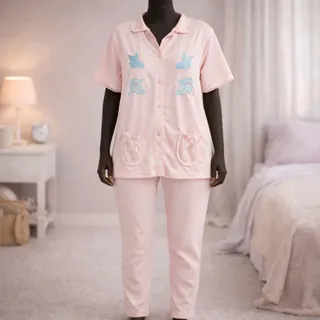 بلوز و شلوار خواب صورتی