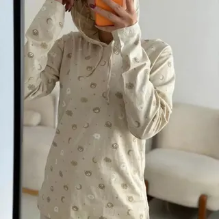 ست هودی شلوار نخی