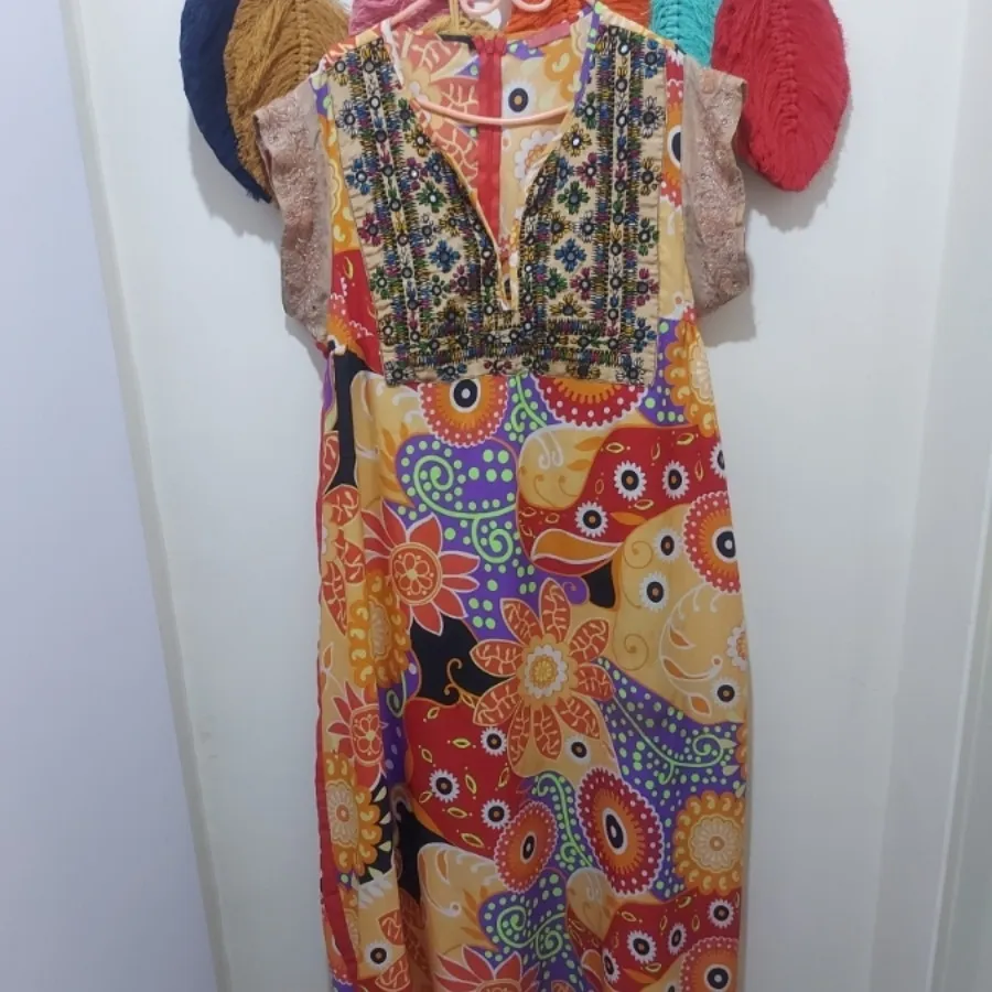 پیراهن هندی کارشده