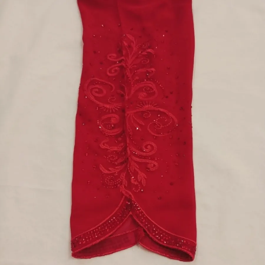 شومیز قرمز کار شده مجلسی