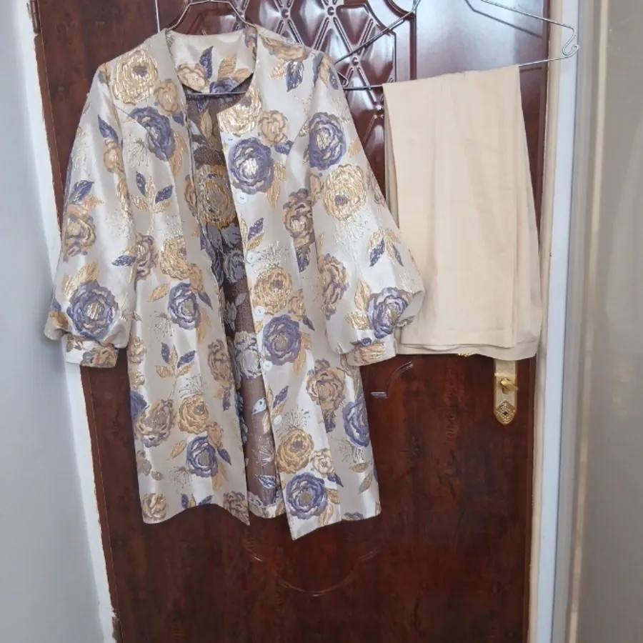 مانتو شلوار ست ژاکارد