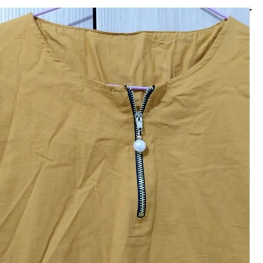 تونیک مانتویی خردلی