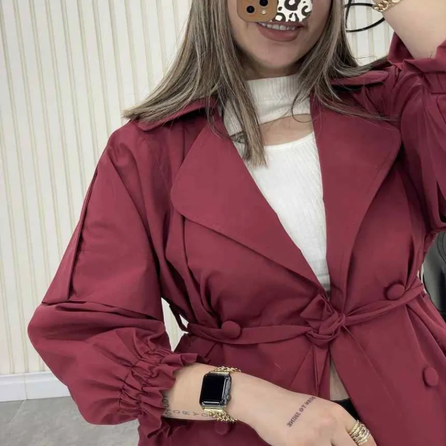 مانتو عروسکی زرشکی