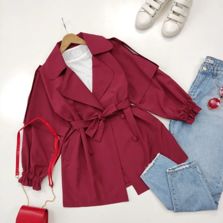 مانتو عروسکی زرشکی