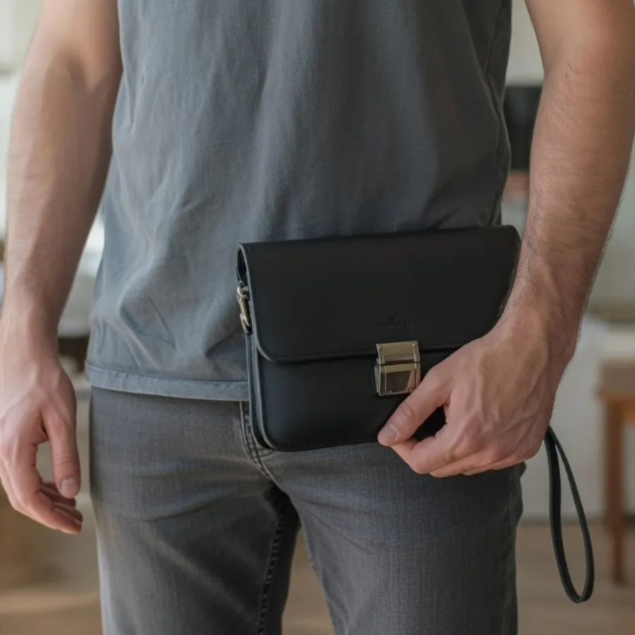 کیف‌مردانه تک چرماصل رمزی