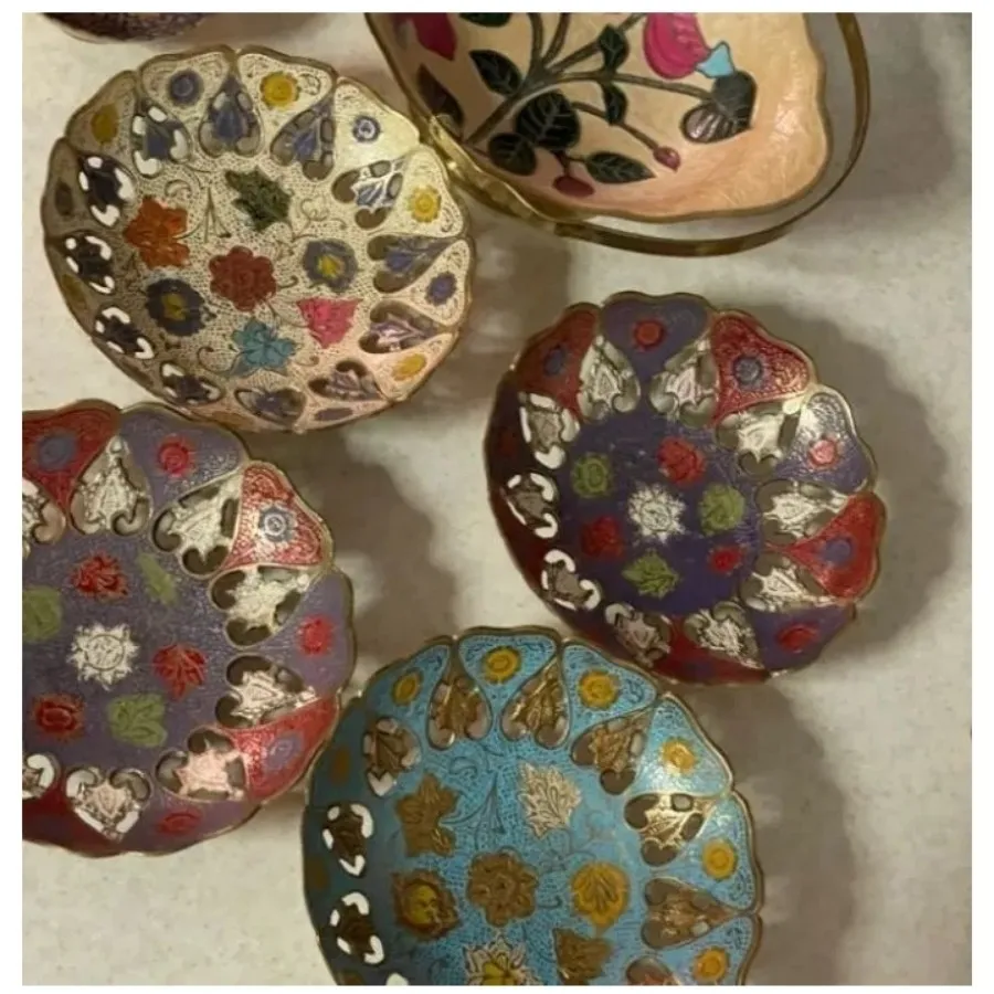 ظروف برنجی میناکاری