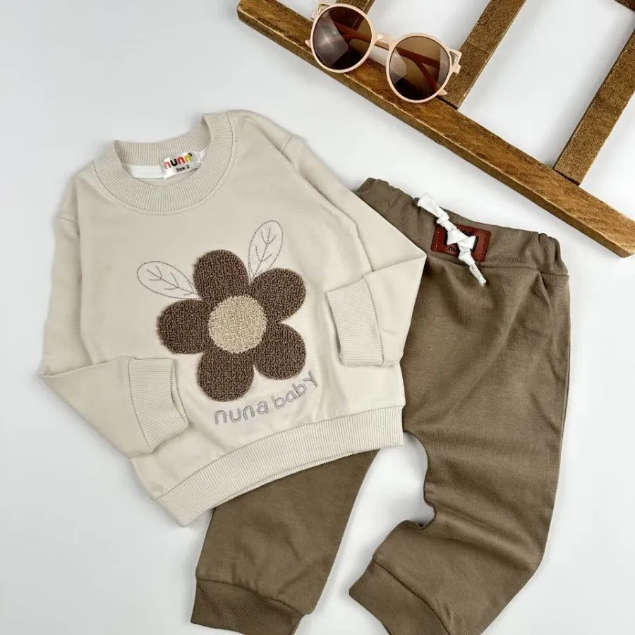 بلوز شلوار تک گل شنل دوزی