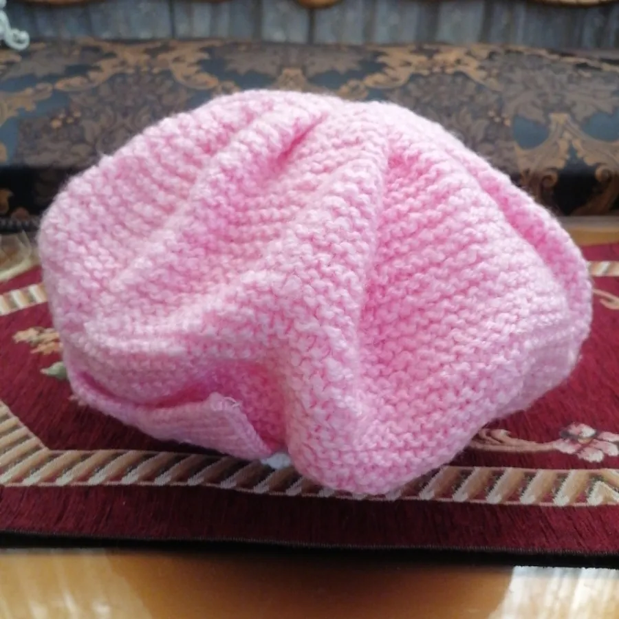 کلاه بافت فرانسوی صورتی