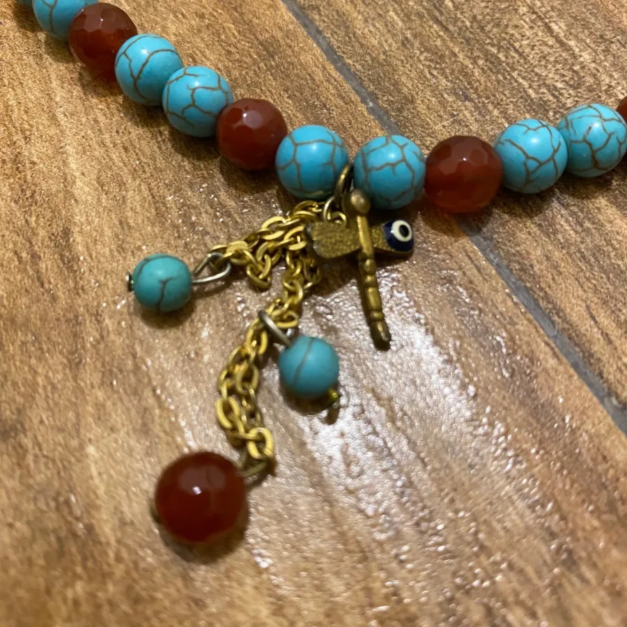 گردنبد طرح فیروزه با آویز