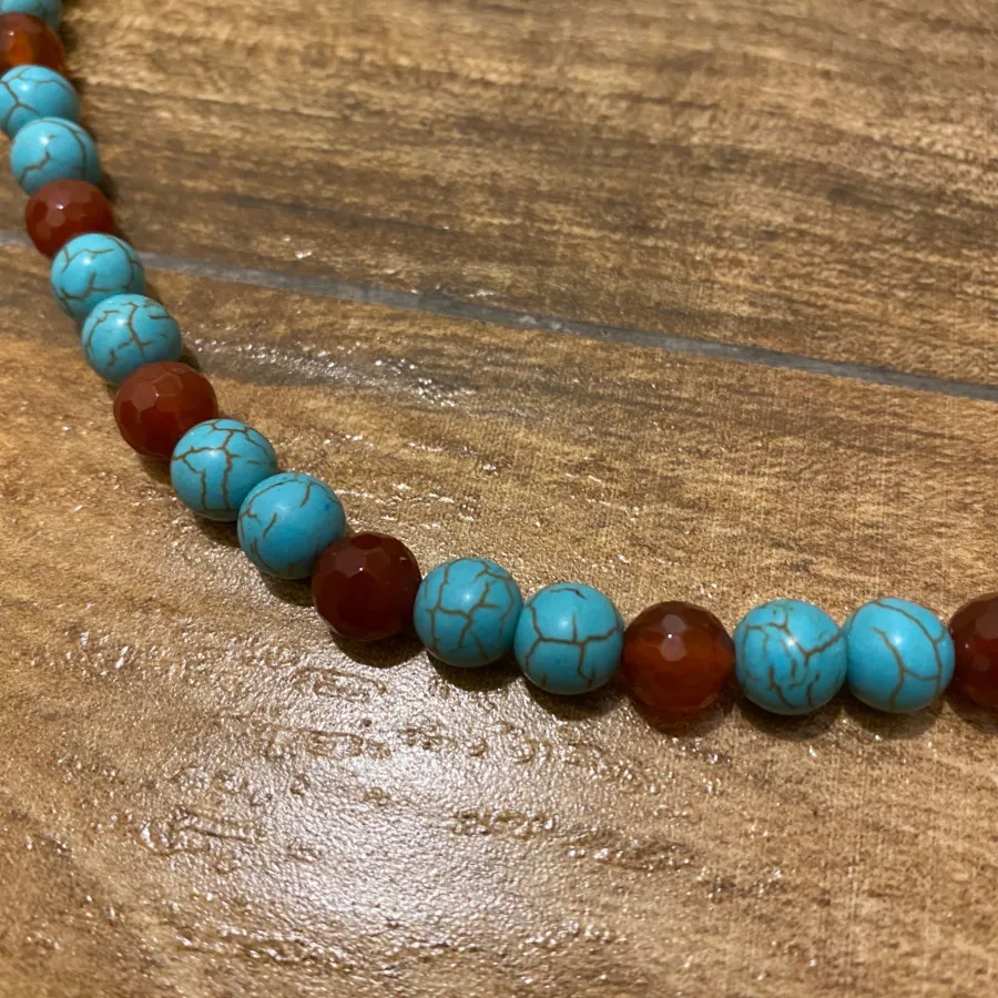 گردنبد طرح فیروزه با آویز