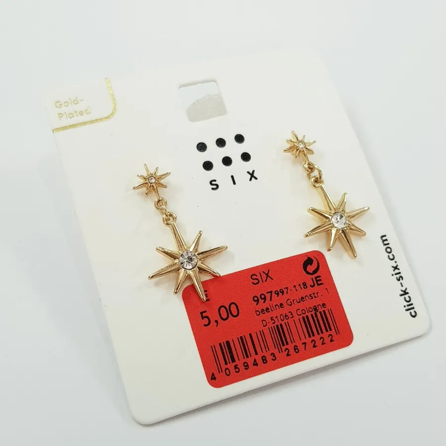 گوشواره روکش طلا ستاره