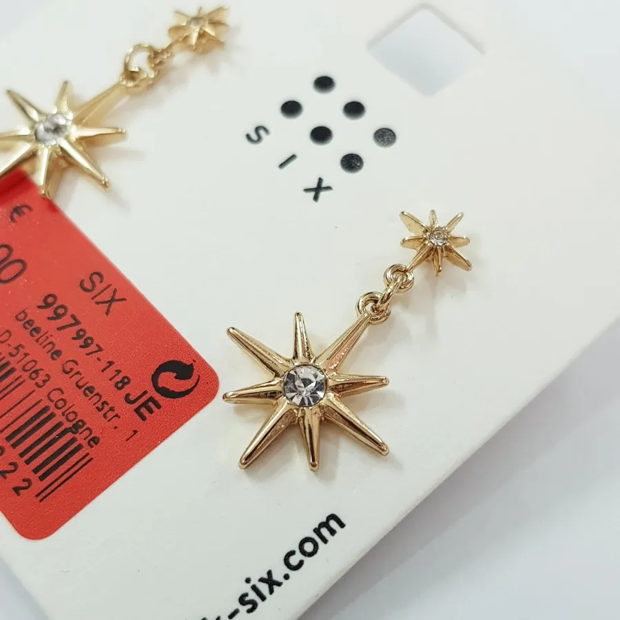 گوشواره روکش طلا ستاره