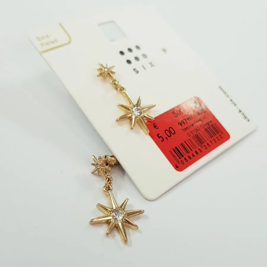 گوشواره روکش طلا ستاره