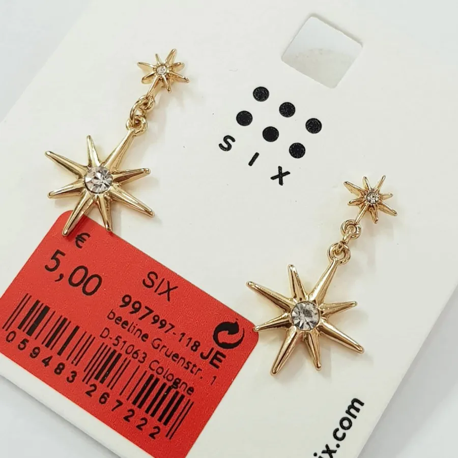 گوشواره روکش طلا ستاره ای