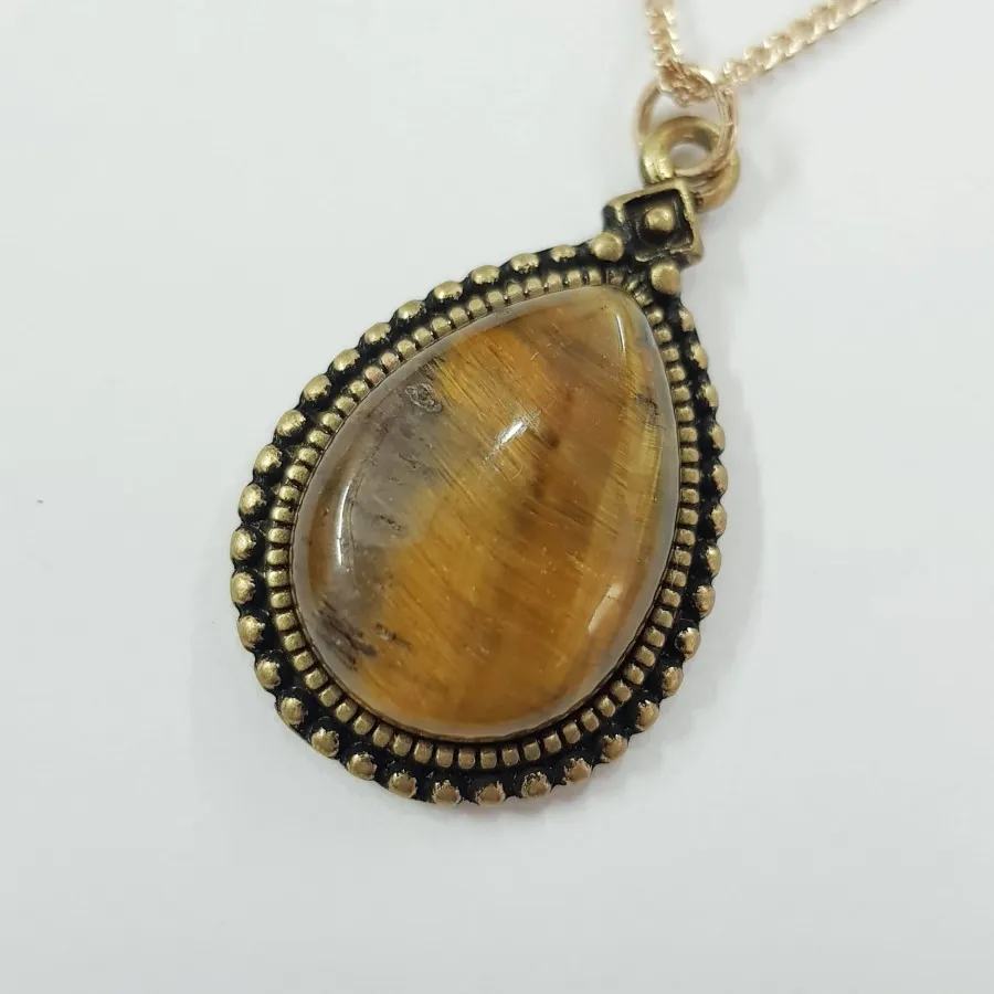 گردنبند سنگ چشم ببر اصل