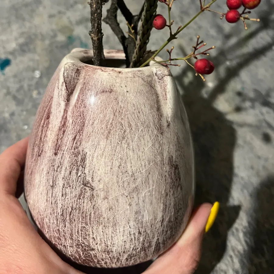 گلدان لعاب سرامیکی