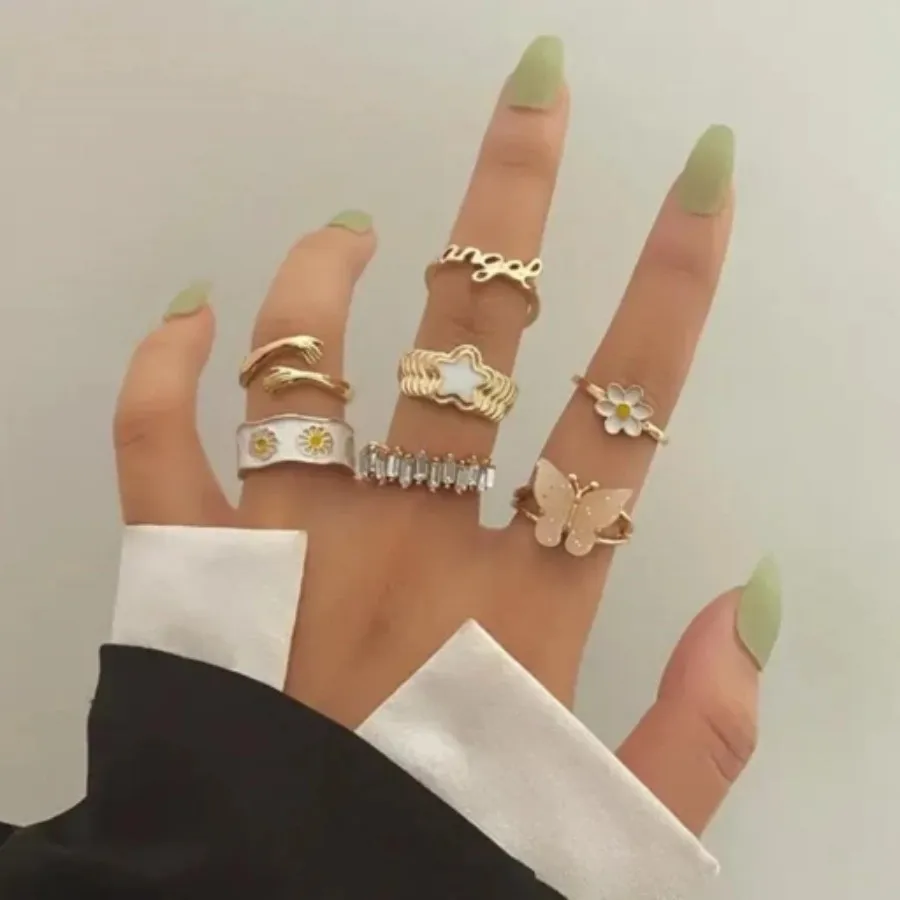 انگشتر بابونه ست 7تایی