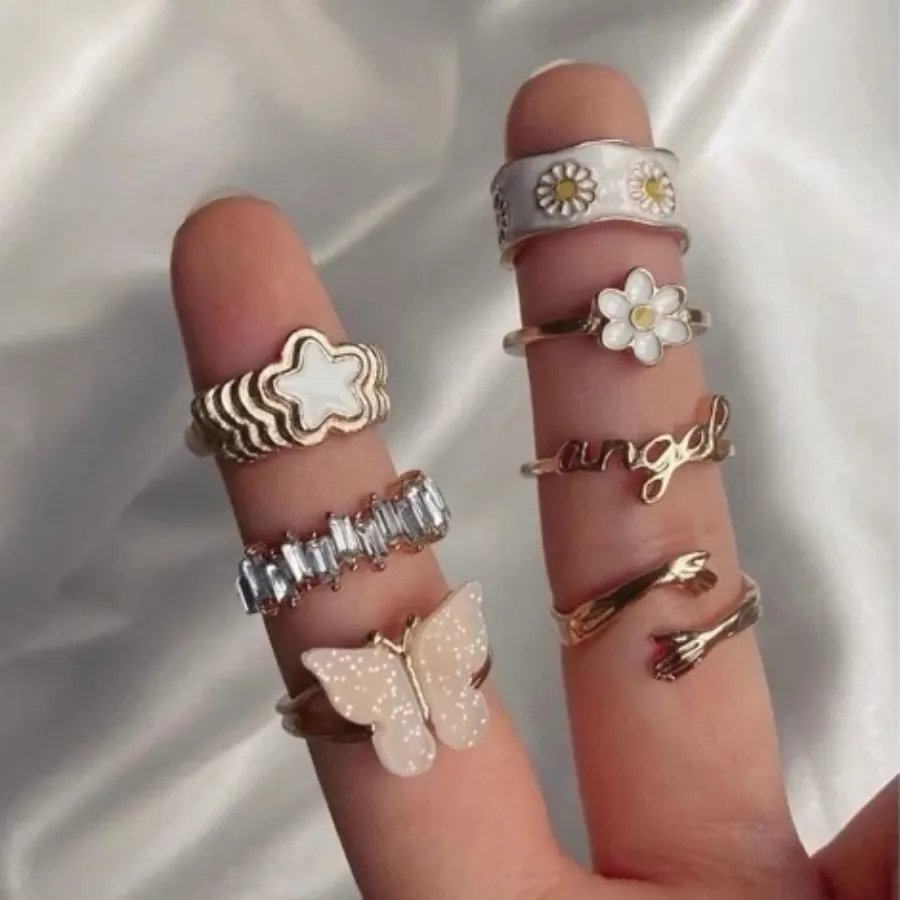 انگشتر بابونه ست 7تایی