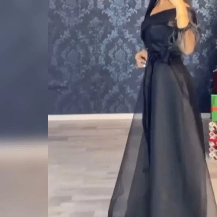 پیراهن مجلسی مشکی فری