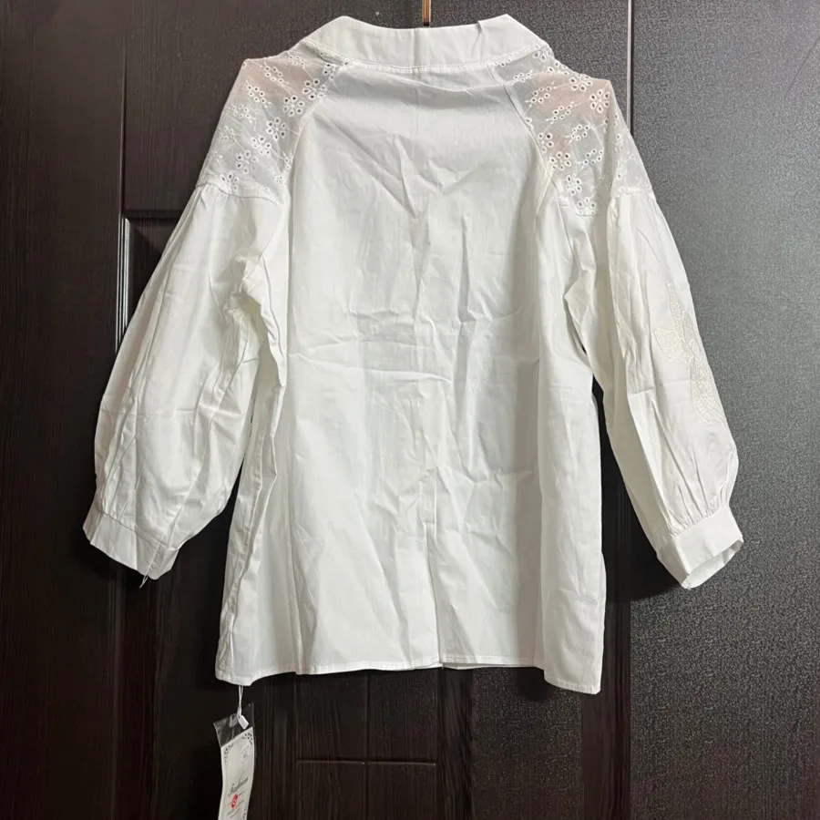 شومیز سفید خارجی کاملا نو