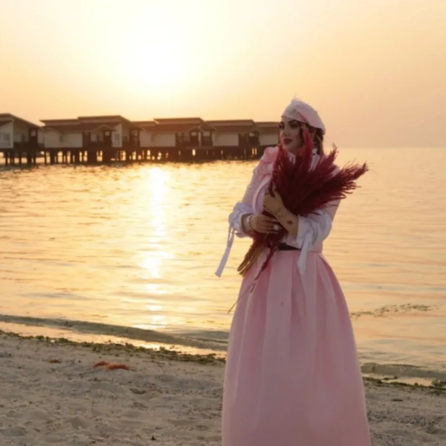 ست لباس مجلسی ساتن صورتی