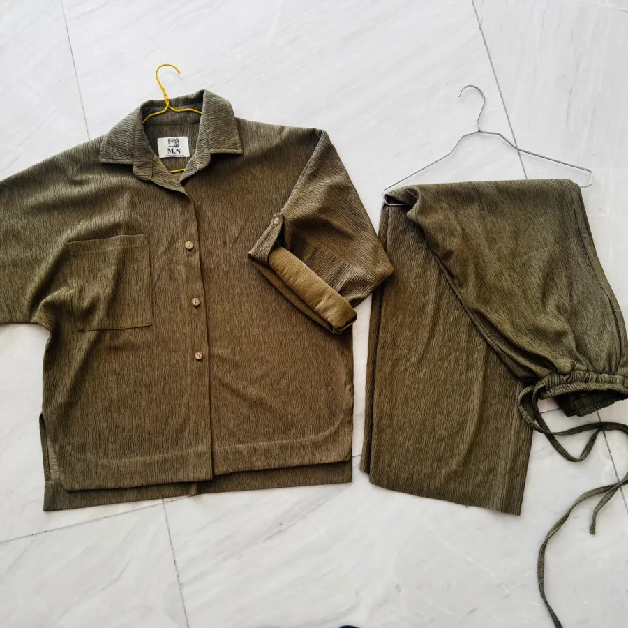 ست شومیز شلوار پلیسه