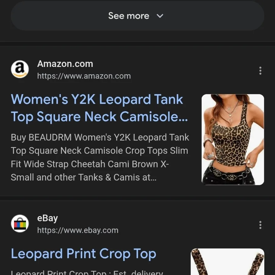 تاپ پلنگی اروپایی Shein