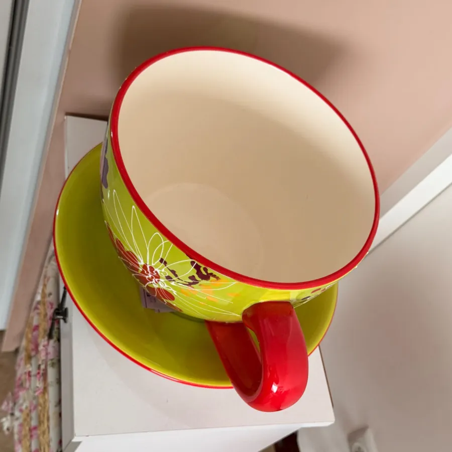 فنجان و نعلبکی بزرگ دکوری