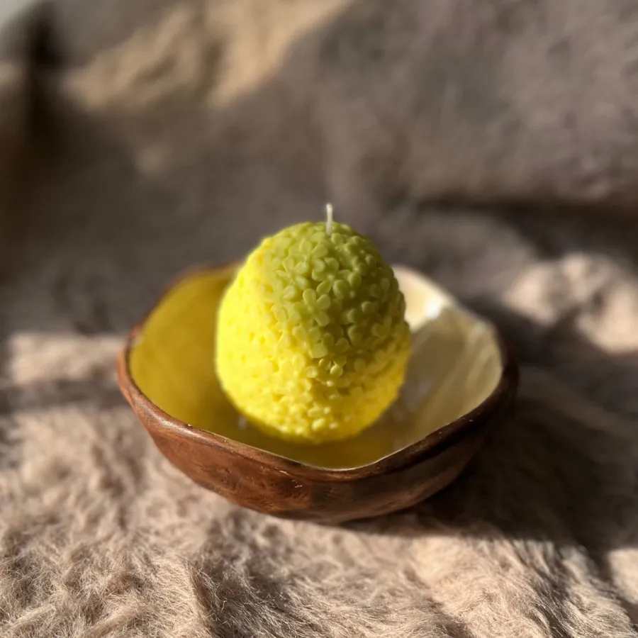 شمع تخم مرغ گلی
