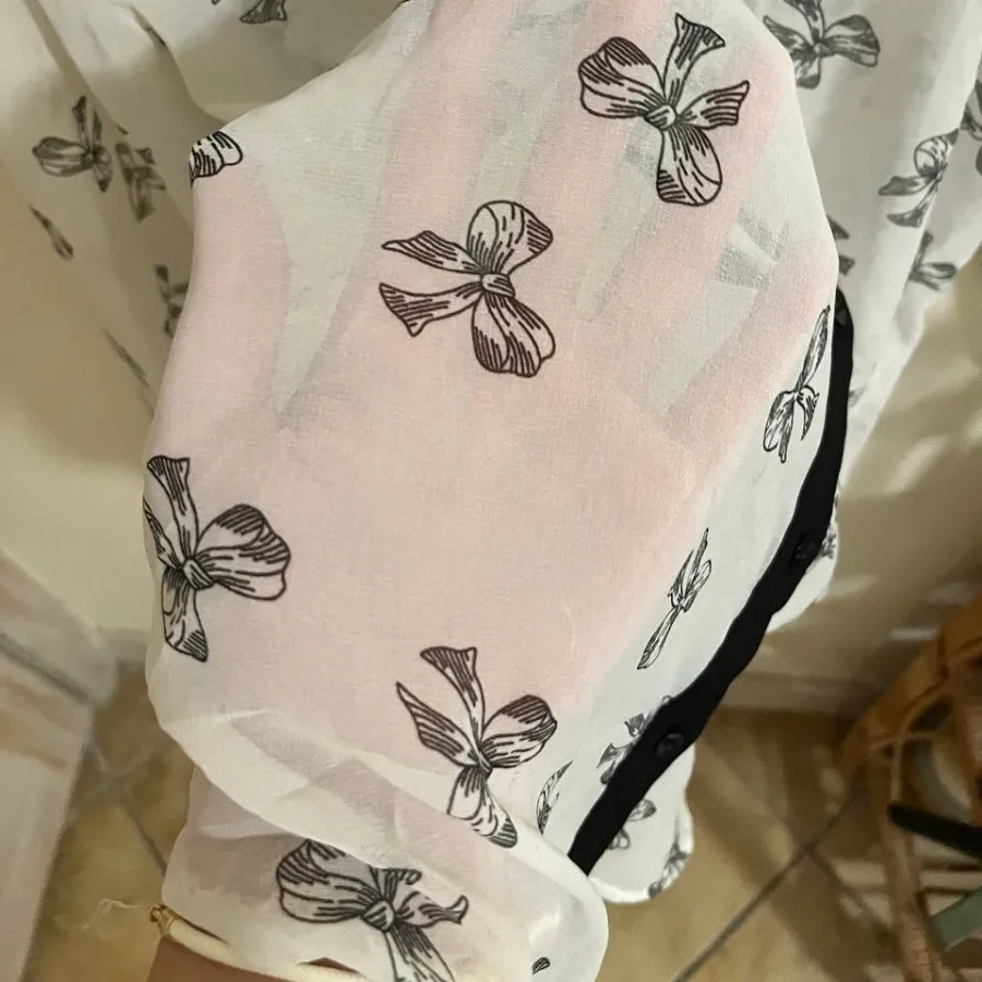 شومیز حریر پاپیون