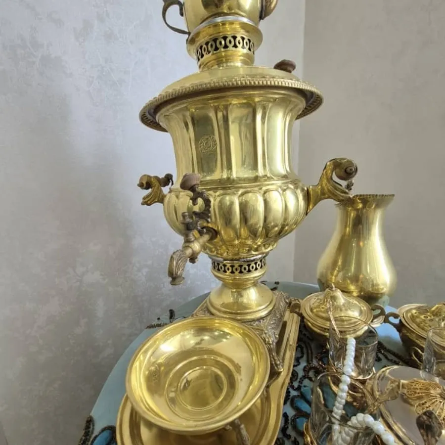 سماور ذغالی برنجی