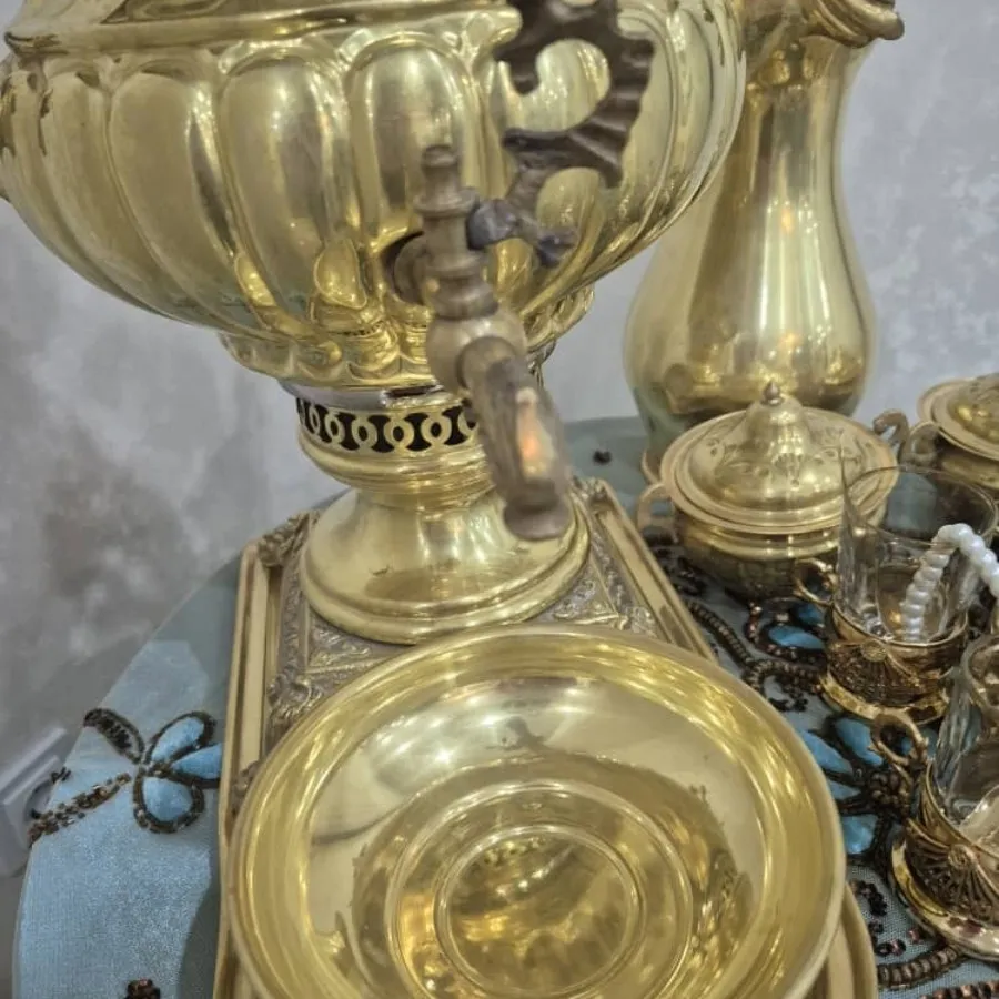 سماور ذغالی برنجی