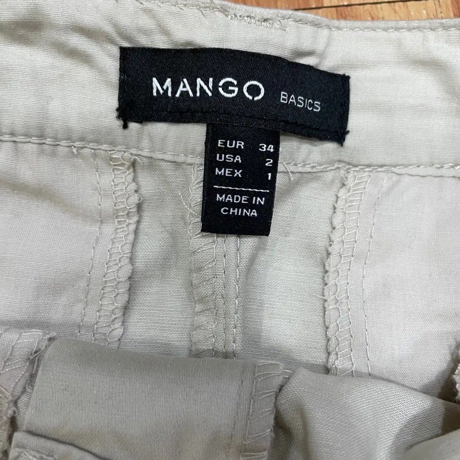 دامن کوتاه کرمی mango