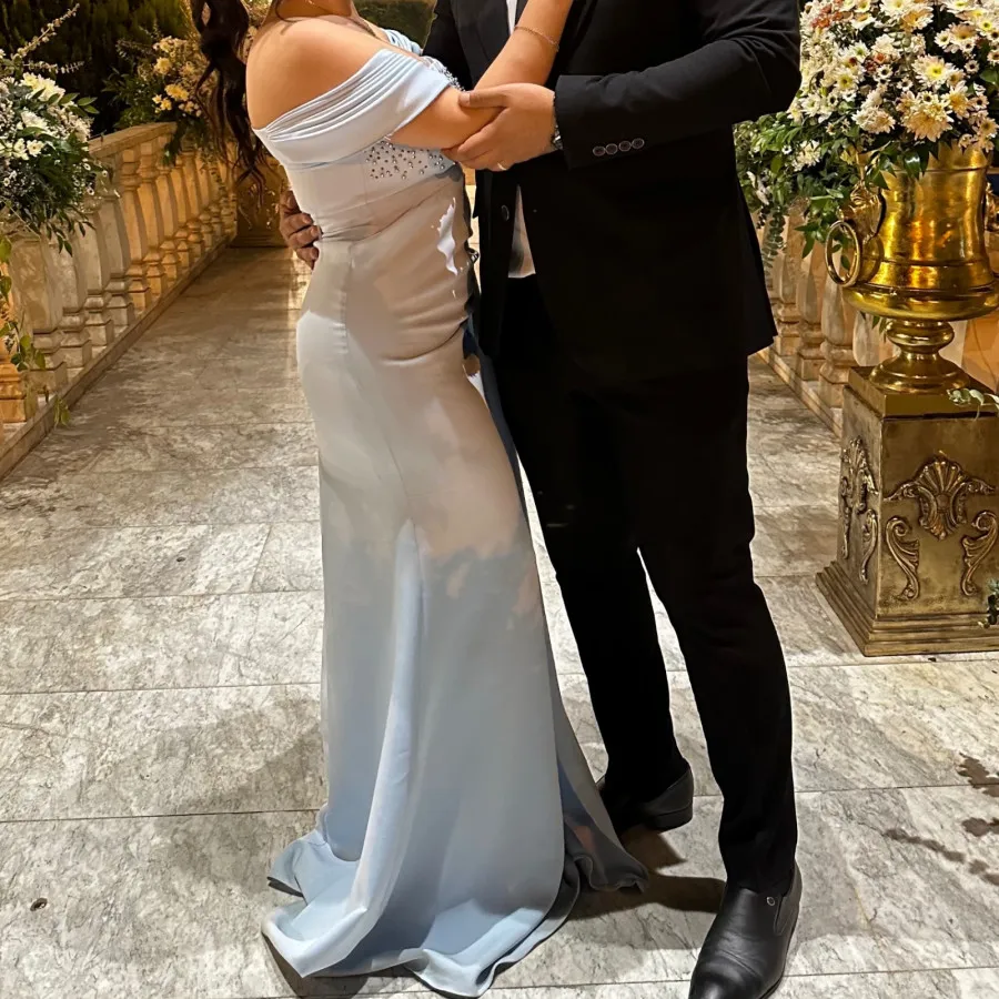 لباس مجلسی آبی آسمانی