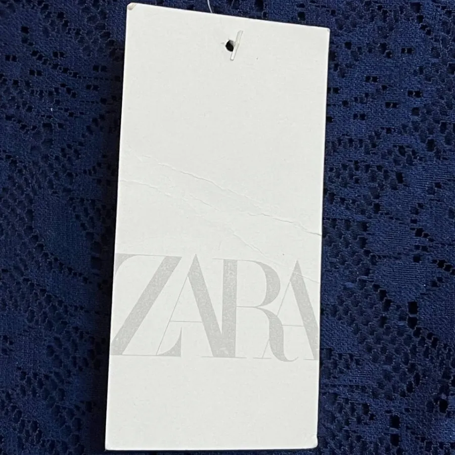 پیرهن زارا سرمه ای گیپور