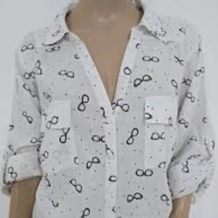 شومیز نخی سفید عینک Torid