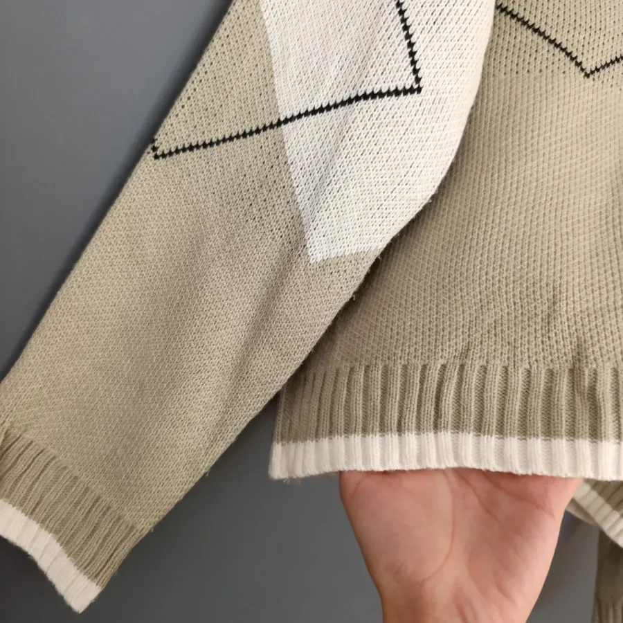 پلیور بافت سبز پاستلی