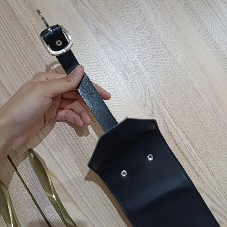 کمربند مشکی غلاف دار