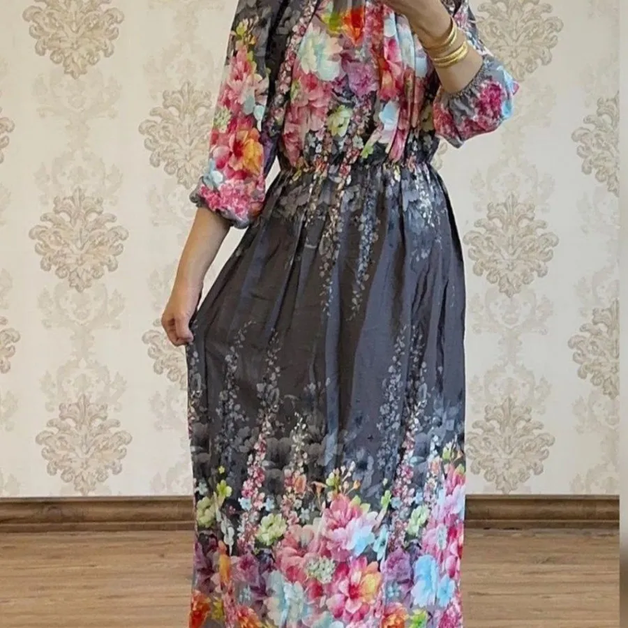 پیراهن ساحلی گلی