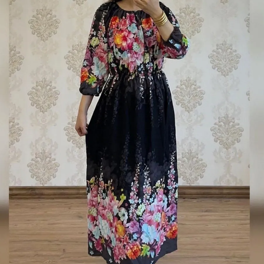 پیراهن ساحلی گلی